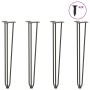 Patas de mesa tipo horquilla 4 uds acero macizo antracita 72 cm by , Table legs - Ref: Foro24-4012446, Price: 67,00 €, Discou...
