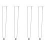 Patas de mesa tipo horquilla 4 uds acero macizo blanco 72 cm by , Table legs - Ref: Foro24-4012425, Price: 71,24 €, Discount: %