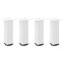 Patas para mesa de centro 4 uds acero blanco 42-44 cm by , Table legs - Ref: Foro24-4012465, Price: 68,35 €, Discount: %