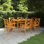 Garten-Essgruppe 7-teilig aus massivem Akazienholz von vidaXL, Gartensets - Ref: Foro24-3058004, Preis: 624,11 €, Rabatt: %