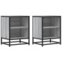 Mesitas noche 2 uds madera ingeniería gris sonoma 40x31x50 cm by , Nightstands - Ref: Foro24-848706, Price: 64,57 €, Discount: %