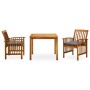 Garden dining set 3 pieces and solid acacia wood cushions by vidaXL, Garden sets - Ref: Foro24-3058084, Price: 324,34 €, Disc...