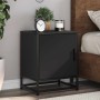 Mesitas de noche 2uds madera ingeniería negro 40x31x50 cm metal by , Nightstands - Ref: Foro24-848710, Price: 67,24 €, Discou...