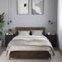 Mesitas de noche 2uds madera ingeniería negro 40x31x50 cm metal by , Nightstands - Ref: Foro24-848710, Price: 67,24 €, Discou...