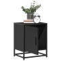 Mesitas de noche 2uds madera ingeniería negro 40x31x50 cm metal by , Nightstands - Ref: Foro24-848710, Price: 67,24 €, Discou...