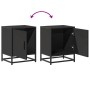 Mesitas de noche 2uds madera ingeniería negro 40x31x50 cm metal de , Mesitas de noche - Ref: Foro24-848710, Precio: 67,19 €