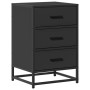 Mesita de noche madera ingeniería negro 40x34,5x60 cm metal by , Nightstands - Ref: Foro24-848719, Price: 63,15 €, Discount: %