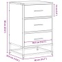 Mesita de noche madera ingeniería negro 40x34,5x60 cm metal by , Nightstands - Ref: Foro24-848719, Price: 63,15 €, Discount: %