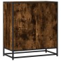 Aparador madera ingeniería y metal roble ahumado 68x35x76 cm by , Sideboards - Ref: Foro24-848966, Price: 74,86 €, Discount: %