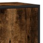 Aparador madera ingeniería y metal roble ahumado 68x35x76 cm