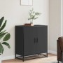 Aparador de madera de ingeniería y metal negro 68x35x76 cm by , Sideboards - Ref: Foro24-848964, Price: 84,57 €, Discount: %