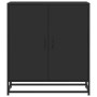 Aparador de madera de ingeniería y metal negro 68x35x76 cm by , Sideboards - Ref: Foro24-848964, Price: 84,57 €, Discount: %