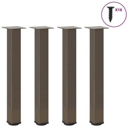 Patas para mesa de centro 4 uds acero acero natural 72-74 cm by , Table legs - Ref: Foro24-4012471, Price: 82,68 €, Discount: %