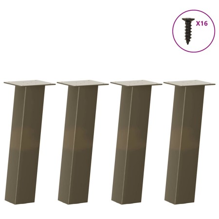 Patas para mesa de centro 4 uds acero acero natural 30 cm by , Table legs - Ref: Foro24-4012499, Price: 59,83 €, Discount: %