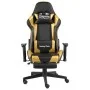 Swivel gaming chair with gold PVC footrest by vidaXL, Gaming chairs - Ref: Foro24-20498, Price: 188,14 €, Discount: %
