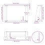 Patas de mesa centro forma U 2uds acero antracita 40x(30-31) cm by , Table legs - Ref: Foro24-4012742, Price: 64,82 €, Discou...