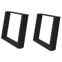 Patas de mesa de centro forma U 2uds acero negro 60x(42-43) cm de , Patas para mesas - Ref: Foro24-4012768, Precio: 71,08 €, ...