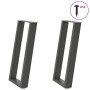 Patas mesa consola forma U 2 uds acero antracita 38x(72-73) cm von , Tischbeine - Ref: Foro24-4012782, Preis: 73,51 €, Rabatt: %