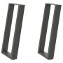 Patas mesa consola forma U 2 uds acero antracita 38x(72-73) cm von , Tischbeine - Ref: Foro24-4012782, Preis: 73,51 €, Rabatt: %