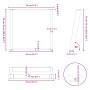 Patas para mesa comedor forma U 2uds antracita 70x(72-73) cm by , Table legs - Ref: Foro24-4012794, Price: 97,74 €, Discount: %