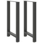 Patas de mesa de centro acero antracita 2 uds 60x(100-101) cm von , Tischbeine - Ref: Foro24-4013346, Preis: 110,23 €, Rabatt: %