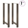 Patas para mesa de centro de acero natural 2 uds 60x(110-111)cm von , Tischbeine - Ref: Foro24-4013359, Preis: 108,32 €, Raba...