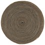 Alfombra de yute tejida a mano diseño espiral negro 150 cm by , Rugs - Ref: Foro24-133721, Price: 71,84 €, Discount: %