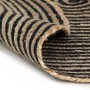 Alfombra de yute tejida a mano diseño espiral negro 150 cm by , Rugs - Ref: Foro24-133721, Price: 71,84 €, Discount: %