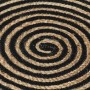 Alfombra de yute tejida a mano diseño espiral negro 150 cm by , Rugs - Ref: Foro24-133721, Price: 71,84 €, Discount: %