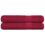 Toallas de sauna 2 uds 100% algodón burdeos 80x200 cm 360 gsm de , Toallas - Ref: Foro24-136743, Precio: 32,04 €