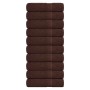 Toallas de mano 10 uds 100% algodón marrón 50x100 cm 360 gsm de , Toallas - Ref: Foro24-136760, Precio: 51,45 €, Descuento: %