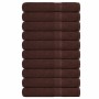 Toallas de sauna 10 uds 100% algodón marrón 80x200 cm 360 gsm de , Toallas - Ref: Foro24-136769, Precio: 106,63 €