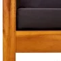 Garden bench with awning and footrest solid acacia wood by vidaXL, garden benches - Ref: Foro24-3058009, Price: 323,11 €, Dis...