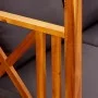 Garden bench with awning and footrest solid acacia wood by vidaXL, garden benches - Ref: Foro24-3058009, Price: 323,11 €, Dis...