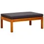 Garden bench with awning and footrest solid acacia wood by vidaXL, garden benches - Ref: Foro24-3058009, Price: 323,11 €, Dis...