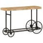 Mesa consola madera maciza de mango y hierro 112x36x76 cm by , Side tables - Ref: Foro24-353332, Price: 193,21 €, Discount: %