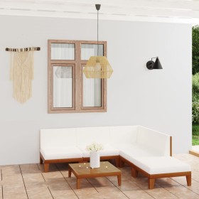 Juego muebles de jardín y cojines 6 pzas madera maciza acacia de vidaXL, Conjuntos de jardín - Ref: Foro24-3058138, Precio: 7...