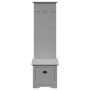 Mueble de entrada con ganchos BODO gris 50x40x157 cm von , Bänke für Hallen und Lager - Ref: Foro24-4016874, Preis: 101,28 €,...