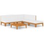6-piece garden furniture set with solid acacia wood and cushions by vidaXL, Garden sets - Ref: Foro24-3058138, Price: 733,25 ...