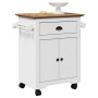 Carrito de cocina BODO blanco y marrón 72x45x80 cm by , Kitchen and dining carts - Ref: Foro24-4016876, Price: 141,12 €, Disc...