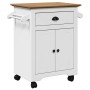 Carrito de cocina BODO blanco y marrón 72x45x80 cm by , Kitchen and dining carts - Ref: Foro24-4016876, Price: 141,12 €, Disc...