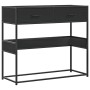 Mesa consola de madera contrachapada negro 90x35x80 cm by , Side tables - Ref: Foro24-849174, Price: 79,93 €, Discount: %