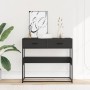 Mesa consola de madera contrachapada negro 90x35x80 cm by , Side tables - Ref: Foro24-849174, Price: 79,93 €, Discount: %