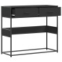 Mesa consola de madera contrachapada negro 90x35x80 cm by , Side tables - Ref: Foro24-849174, Price: 79,93 €, Discount: %