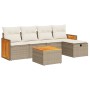 Juego de sofás jardín con cojines 6 pzas ratán sintético beige by , Garden sets - Ref: Foro24-3326020, Price: 412,43 €, Disco...