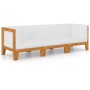 Gartenmöbel- und Kissenset 3-teilig aus massivem Akazienholz von vidaXL, Gartensets - Ref: Foro24-3058114, Preis: 405,97 €, R...