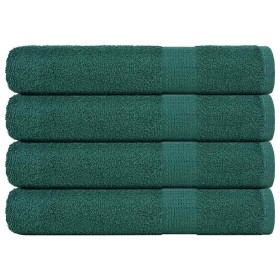 Toallas de sauna 4 uds 100% algodón verde 80x200 cm 360 gsm by , Towels - Ref: Foro24-136864, Price: 51,64 €, Discount: %