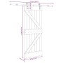 Puerta corredera con herrajes madera maciza de pino 85x210 cm von , Türen - Ref: Foro24-3332647, Preis: 187,74 €, Rabatt: %