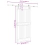 Puerta corredera con herrajes madera maciza de pino 95x210 cm von , Türen - Ref: Foro24-3332698, Preis: 188,20 €, Rabatt: %