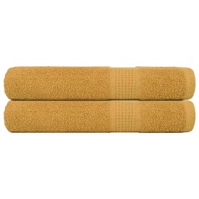Toallas 2 piezas oro 100x200 cm 360 gsm 100% algodón